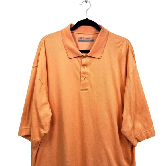 Cutter & Buck Mens Polo Shirt CB Dry Tec Short Sleeve Stitched‎ Logo Orange XXL - Picture 2 of 5